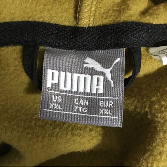 Puma Green & Black Color Block Sweater Hoodie Size XXL - Picture 13 of 14